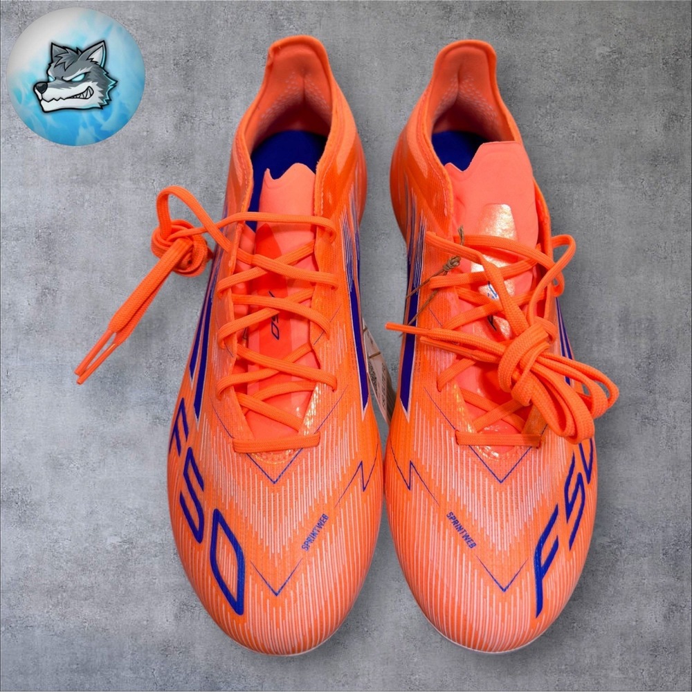 Adidas F50 Elite FG Soccer Cleats Beam Orange Coral Blaze Mens 7 JH7618 New - Picture 5 of 5